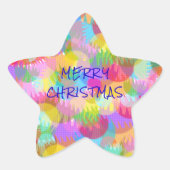 STICKER ÉTOILE PERSONNALISÉ JOYEUX DE COULEUR ÉPARGNÉE NOËL (Devant)