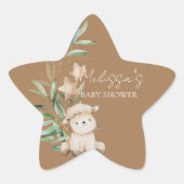 Sticker Étoile Petit Lambe doux vert Cupcake Topper (Devant)