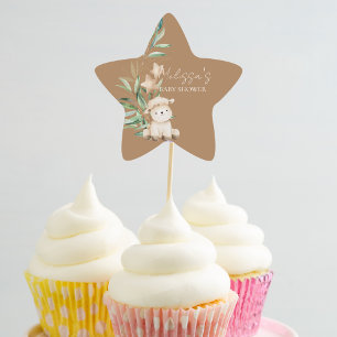 Sticker Étoile Petit Lambe doux vert Cupcake Topper
