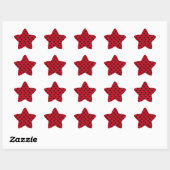 Sticker Étoile Petits dragons sur fond rouge (Feuille)