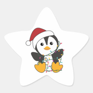 Sticker Étoile Pingouin Christmas Snow Winter Animals Pingouins