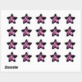 Sticker Étoile Pink Aware Ribbon (Feuille)