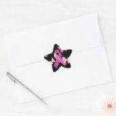 Sticker Étoile Pink Aware Ribbon (Enveloppe)