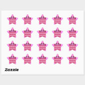 Sticker Étoile Pink Bird Cake Art Imprimer (Feuille)