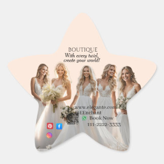 Sticker Étoile Pink Bridal Bliss Celebrate Love Happiness Wedding