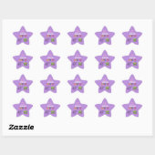 Sticker Étoile Pink violet monster Fun kids  (Feuille)