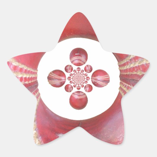 Sticker Étoile Pitch Kaleidoscope : Le Cricket Balls The Game's H (Devant)