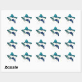 Sticker Étoile PixDezines konen uehara vagues océaniques, 上 原 (Feuille)