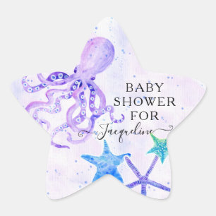 Sticker Étoile Plage Bord de mer Bright Octopus Starfish Baby sho