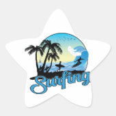 Sticker Étoile Plage de surf (Devant)