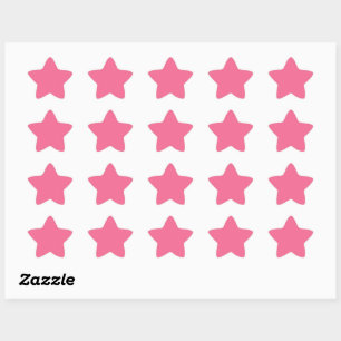 Sticker Étoile Plain color solid rosy watermelon pink