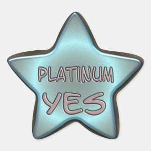 Sticker Étoile Platine Oui