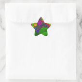 Sticker Étoile Points Abstraits florescents (Sac)