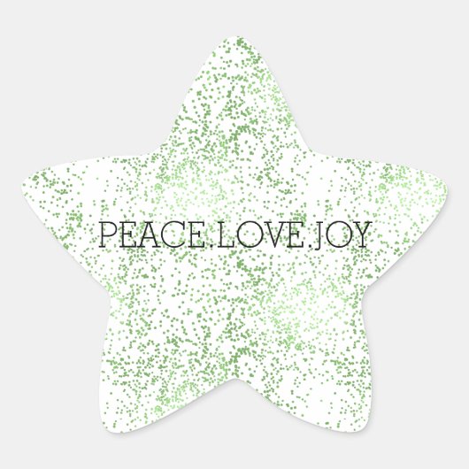 Sticker Étoile Points Étincelle Verte Glitz Or (Devant)