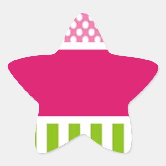Sticker Étoile points roses personnalisés (Devant)