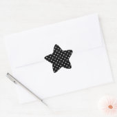 Sticker Étoile Pois noir et blanc (Enveloppe)