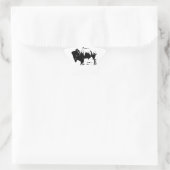 Sticker Étoile Pop Art noir et blanc Buffalo Silhouette (Sac)
