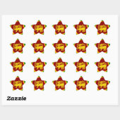 Sticker Étoile Porte - clé métallique (Feuille)