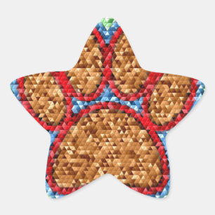 Sticker Étoile Pot de chien basse