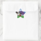 Sticker Étoile Poupée Kokeshi Japonaise Art Fleur de Cerisier (Sac)