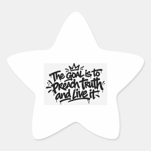 Sticker Étoile Prêcher la Vérité (Devant)