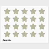 Sticker Étoile Pretty Aqua Mint Gold Glitter Zebra Print   (Feuille)