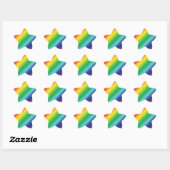 Sticker Étoile Pride lgbtq lgbt couleurs arc-en-ciel motif (Feuille)