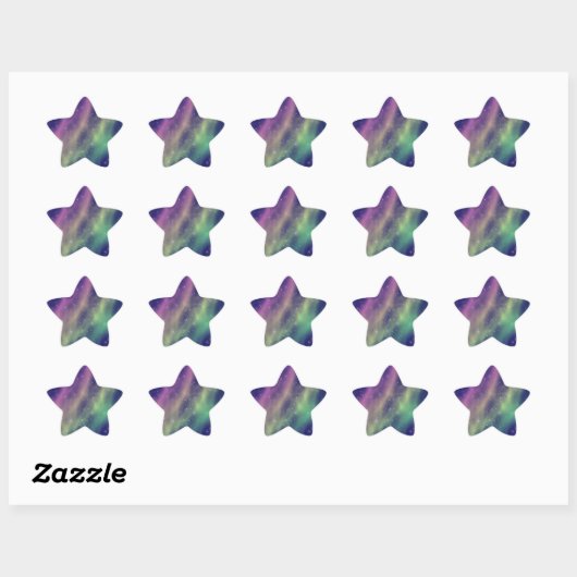 Sticker Étoile prismatic aurora : (Feuille)
