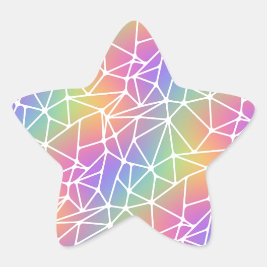 Sticker Étoile prisme synapse net - toile arc-en-ciel : (Devant)