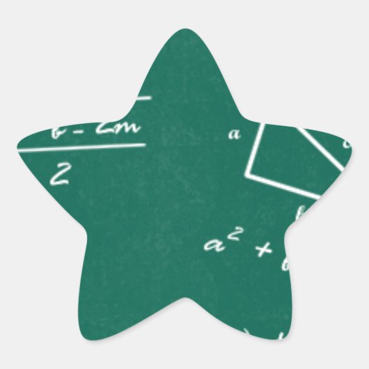 Sticker Étoile professeur de mathématiques algebra geek (Devant)