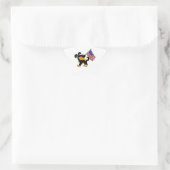 Sticker Étoile Pup avec drapeau (Sac)