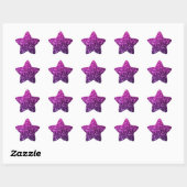 Sticker Étoile Purple Pink Ombre faux parties scintillant scintil (Feuille)
