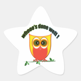 Sticker Étoile qui a bien fait, chouette chouette