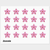 Sticker Étoile RAB Rockabilly Cherry Kisses on Pink (Feuille)