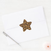 Sticker Étoile RAB Rockabilly Empreinte de léopard Brown Gold (Enveloppe)