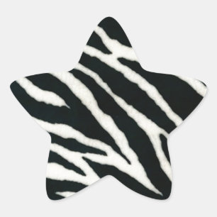 Sticker Étoile RAB Rockabilly Zebra Imprimer noir et blanc