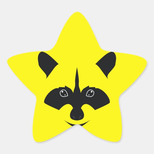 Sticker Étoile Raccoon (Devant)