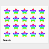 Sticker Étoile Rainbow PLUR (Feuille)