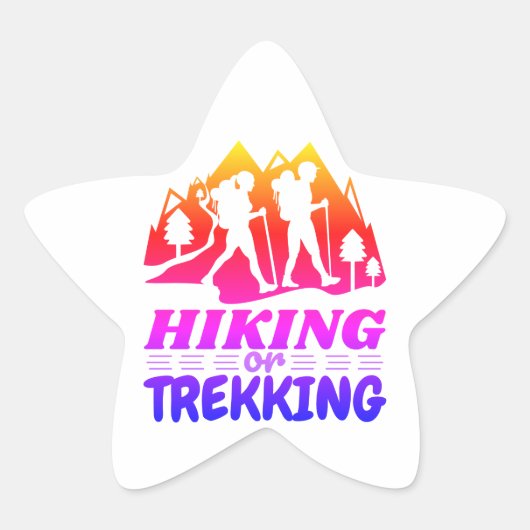 Sticker Étoile Randonnée ou trekking (Devant)