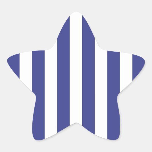 Sticker Étoile Rayures bleues et blanches (Devant)