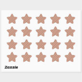 Sticker Étoile rayures de couleur de Noël, (Feuille)