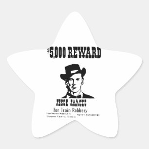 Sticker Étoile Recherché Jesse James
