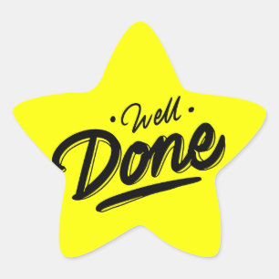 Sticker Étoile Récompense étudiante jaune néon bien faite