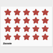 Sticker Étoile Red Bling, brillant et pétillant (Feuille)