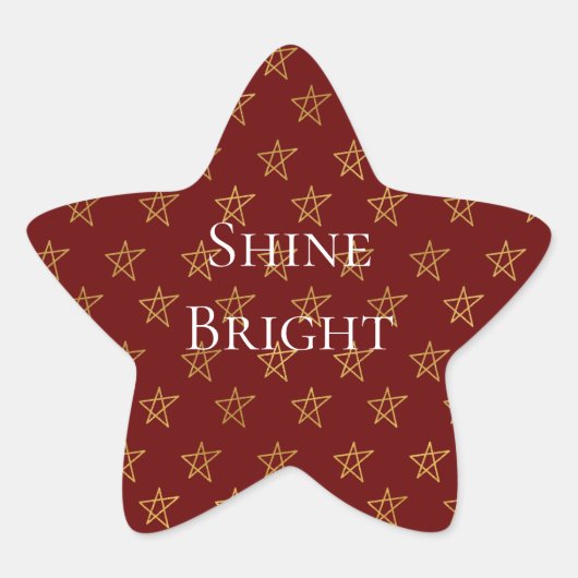Sticker Étoile Red Gold Stars brillent (Devant)