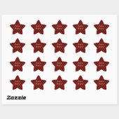 Sticker Étoile Red Gold Stars brillent (Feuille)