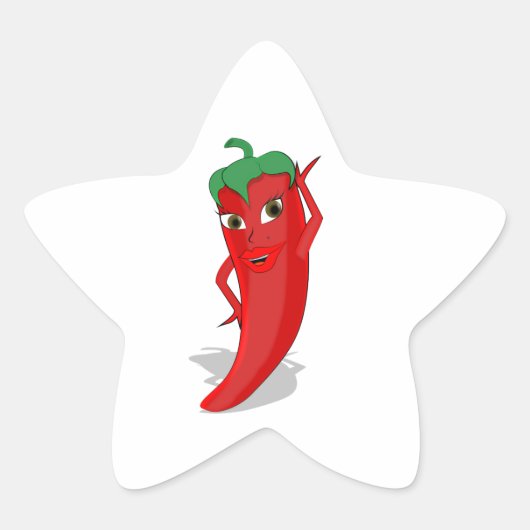 Sticker Étoile Red Hot Pepper Diva (Devant)