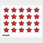 Sticker Étoile Red Poinsettia Holiday (Feuille)
