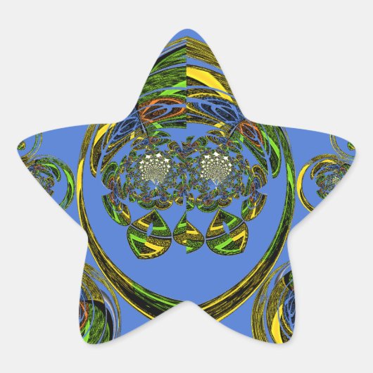 Sticker Étoile Regardez mes courbes bleues (Devant)