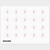 Sticker Étoile Restez calme et aimer Coudre (Feuille)
